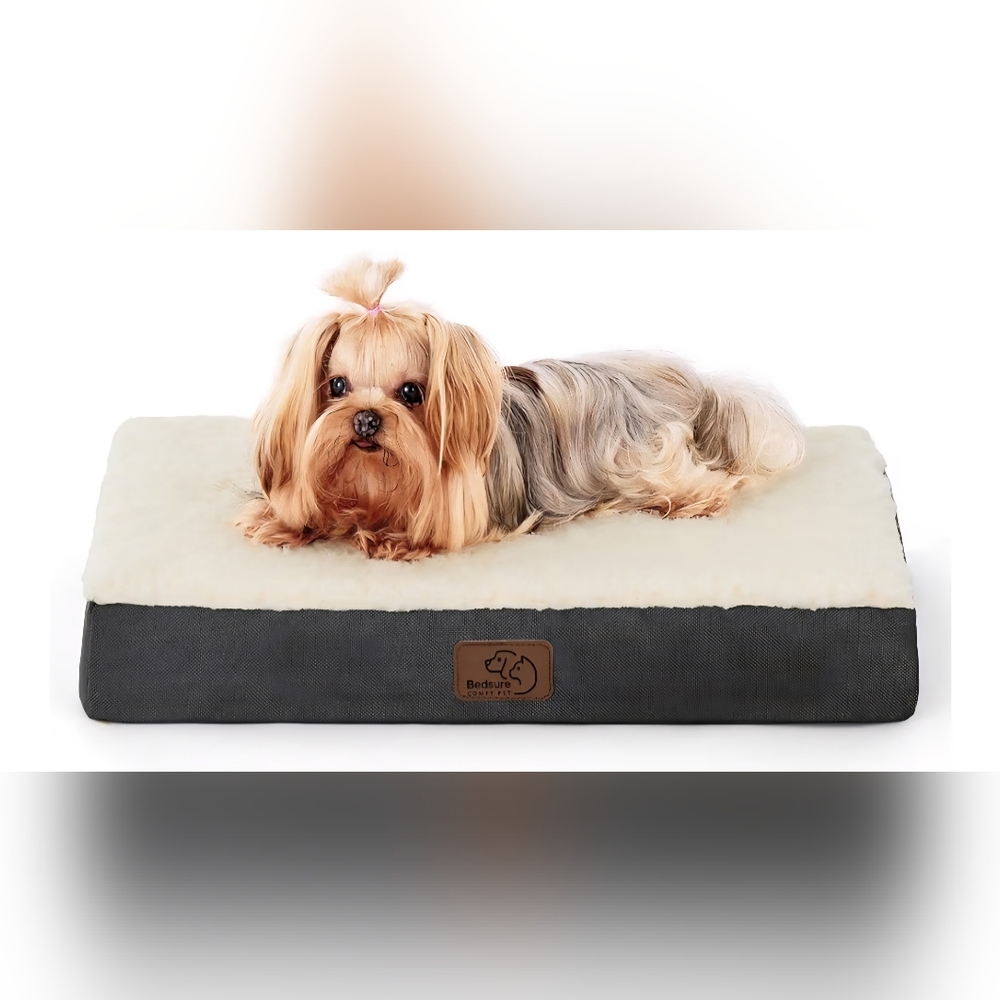 Luxurious Cream and Gray Dog Bed